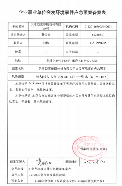 天津开云体验app官方入口2020年环境信息公开报告